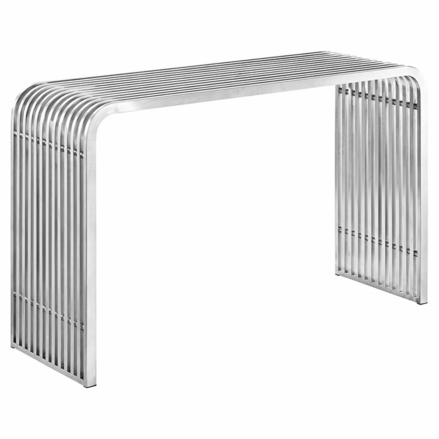 Flash Sale 🤩 Metal Modway Pipe Stainless Steel Console Table ⭐ - Image 2