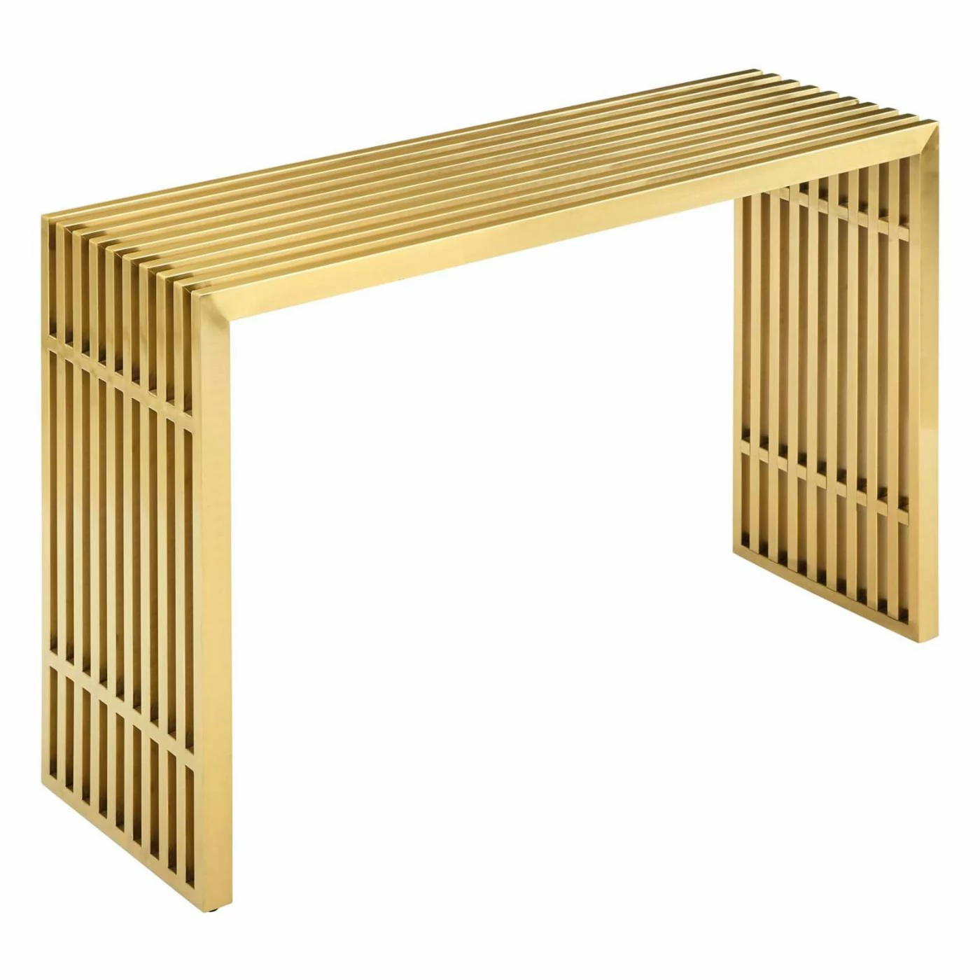 Coupon ✔️ Metal Modway Gridiron Gold Stainless Steel Console Table 😍 - Image 2