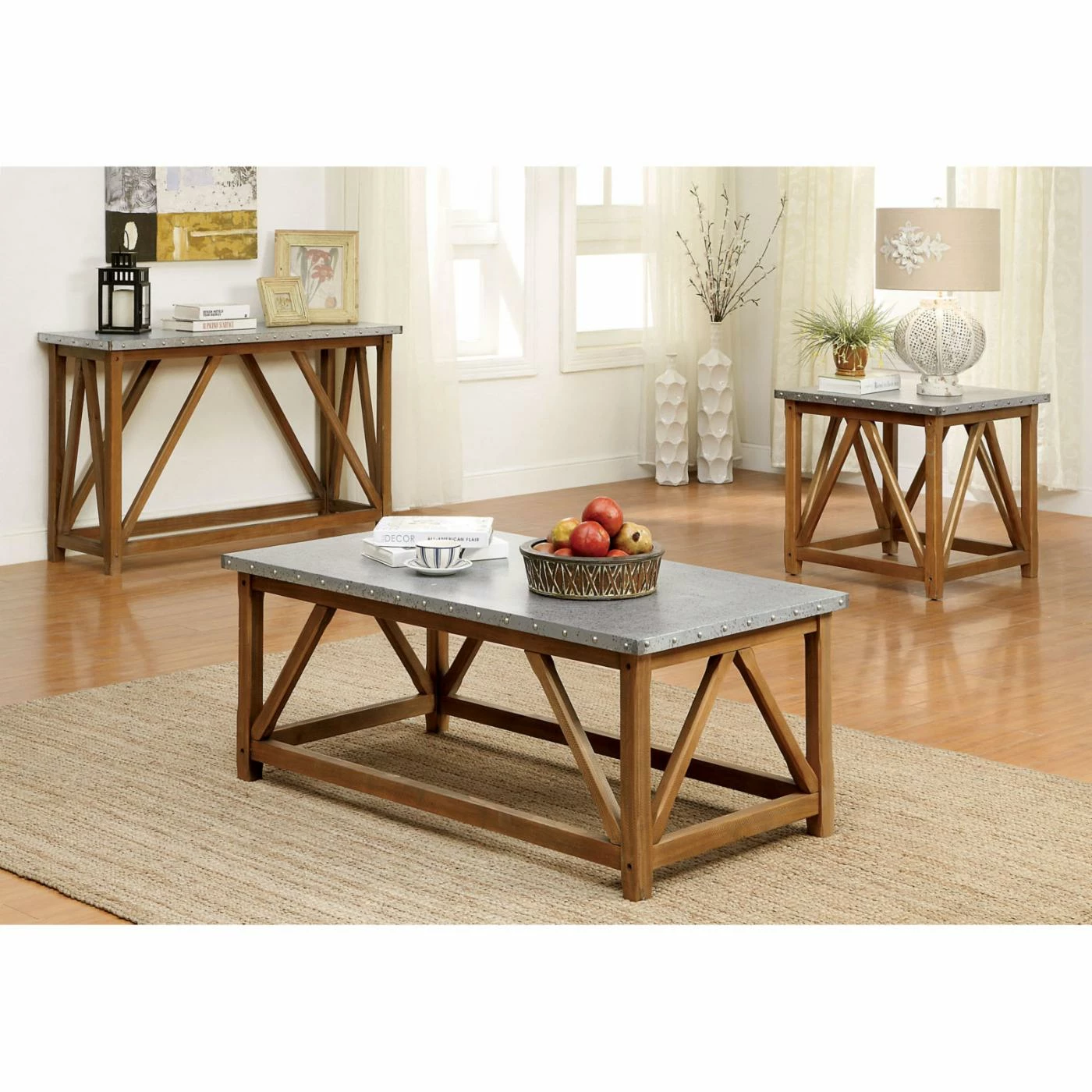 Discount β Wood Furniture Of America Yogur Industrial Sofa Table π - Image 2