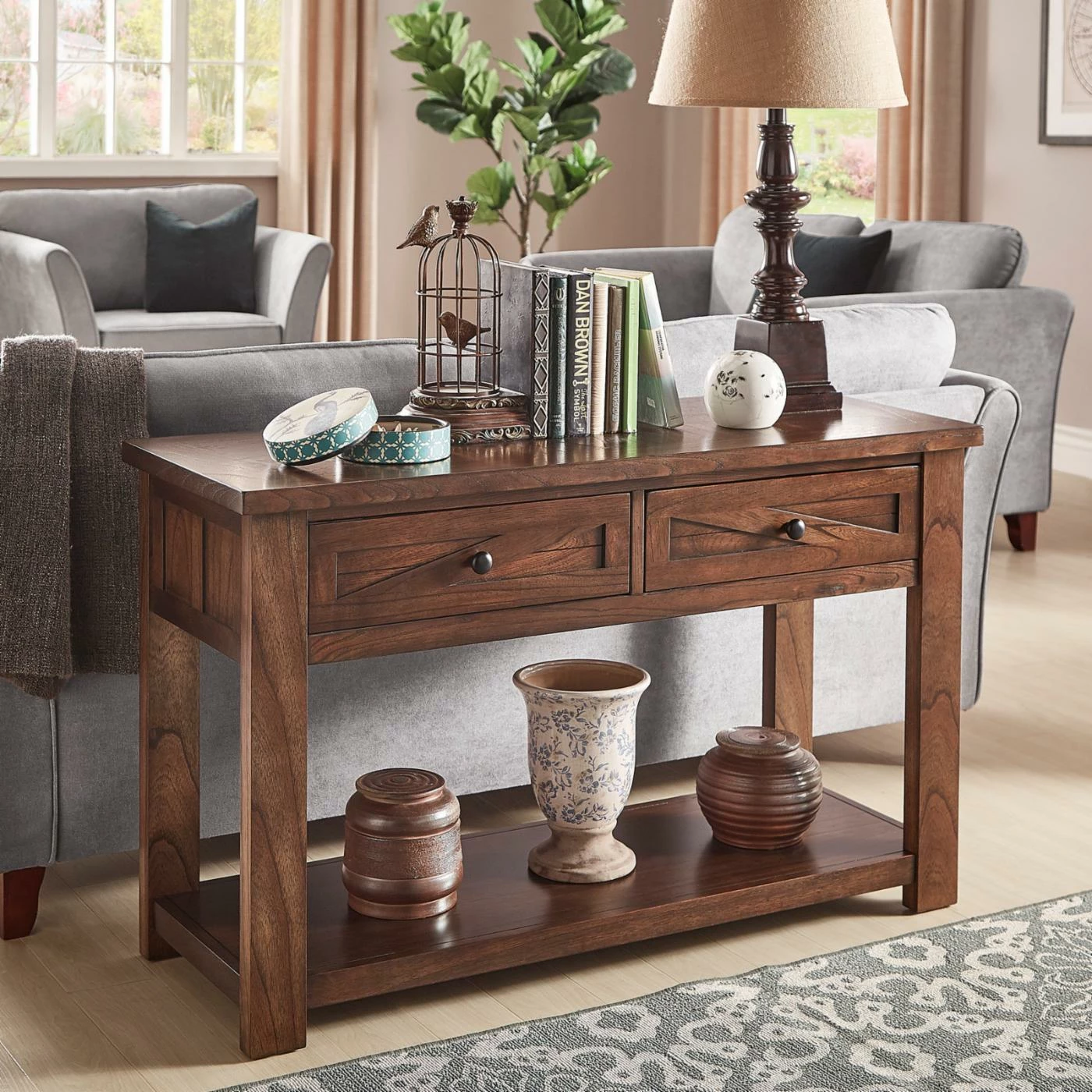 New 😉 Wood Weston Home Burleson Sofa Table 💯 2 New 😉 Wood Weston Home Burleson Sofa Table 💯 - Image 2