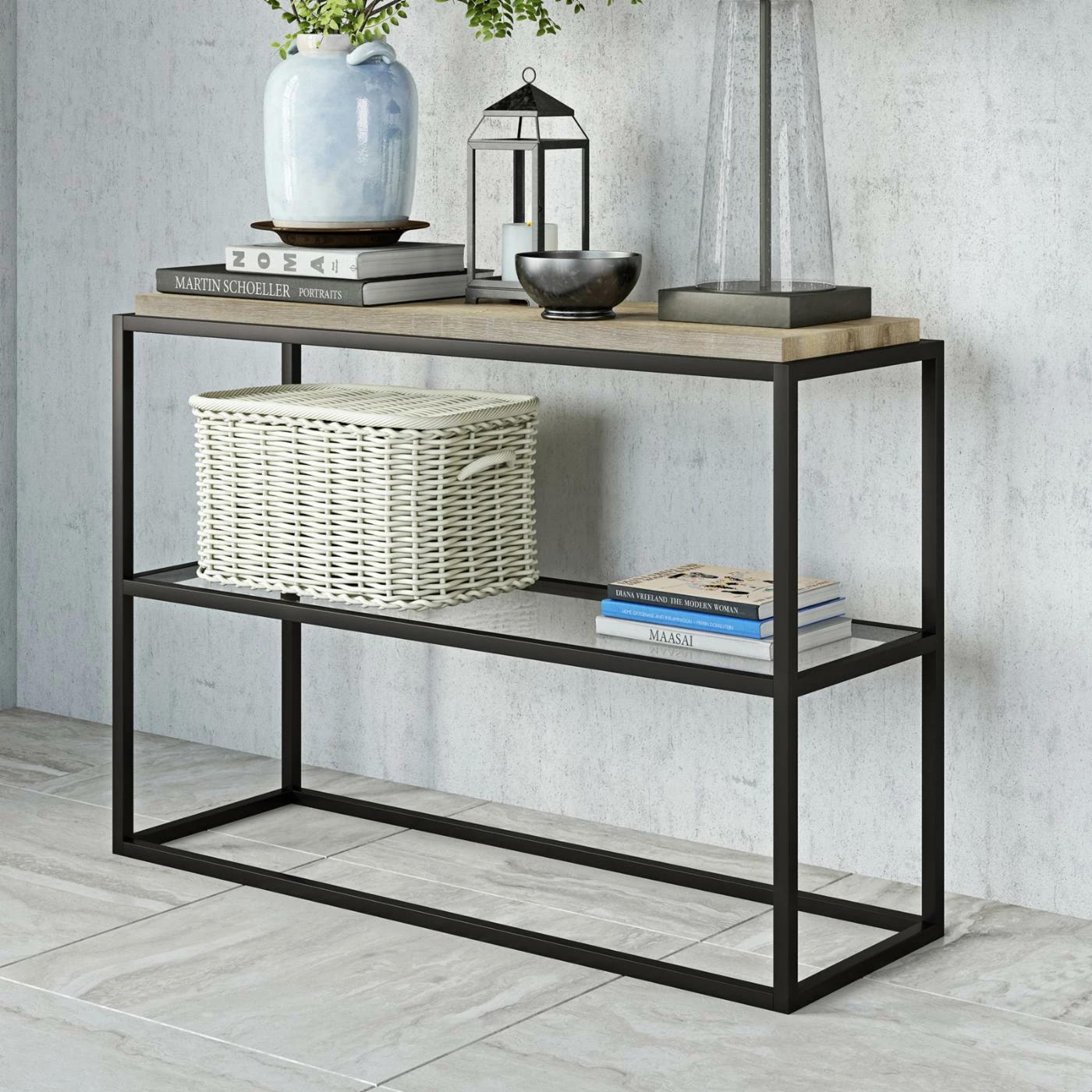 Deals π Hudson & Canal Metal Hudson & Canal Hector Console Table π - Image 2