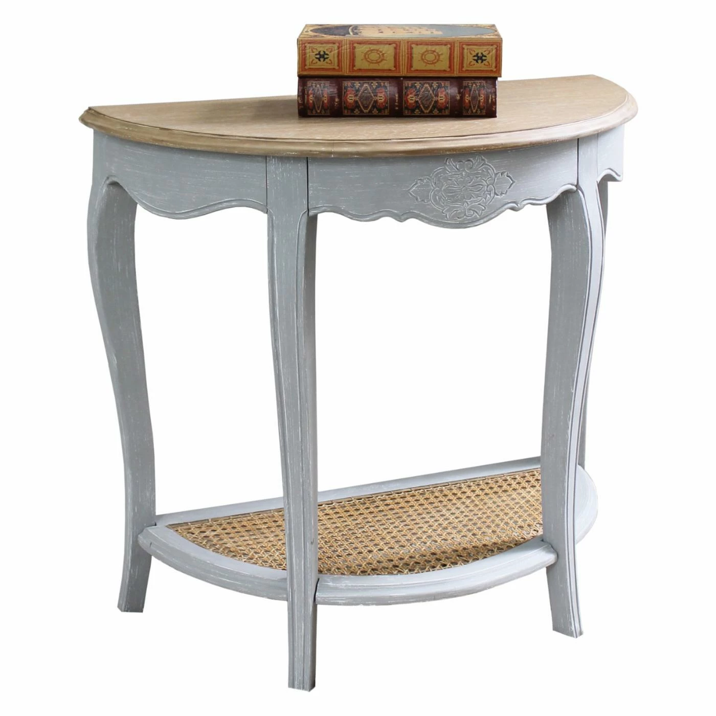 Discount ⌛ International Caravan Ashbury Half Moon 2 Tier Wood Console Table 😀 - Image 2