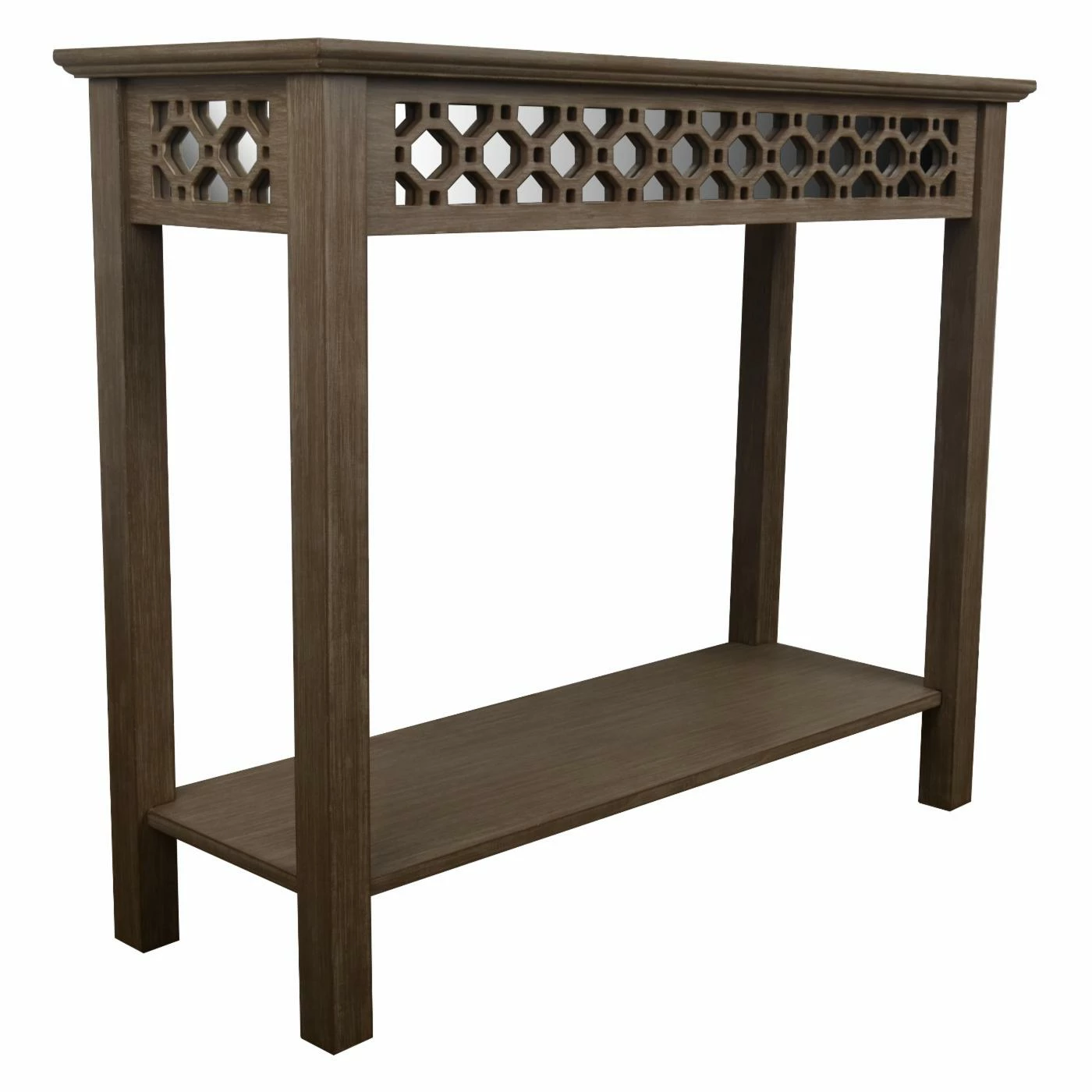 Best Pirce π€© Wood Decor Therapy Mirrored Console Table π - Image 2