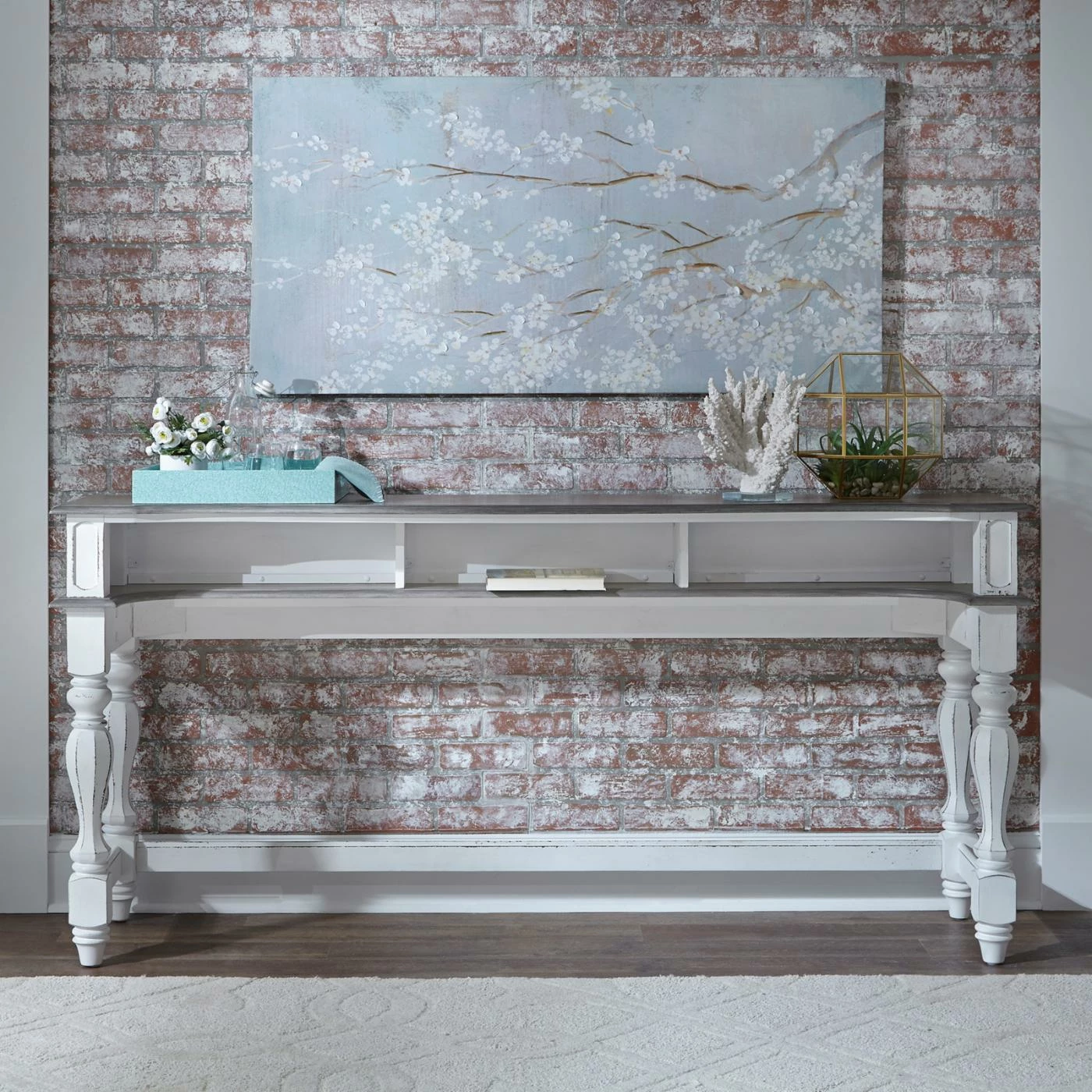 Brand new π Wood Liberty Furniture Industries Magnolia Manor Console Bar Table π€© - Image 2