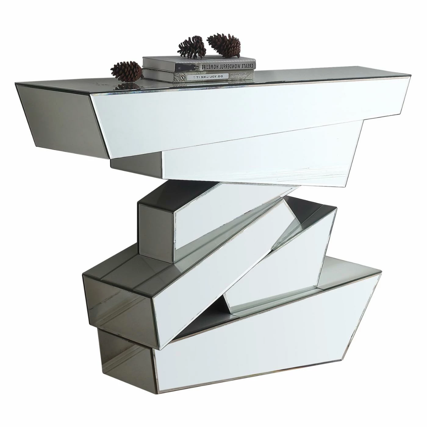 New π Glass Meridian Furniture Inc Jade Console Table 𧨠- Image 2