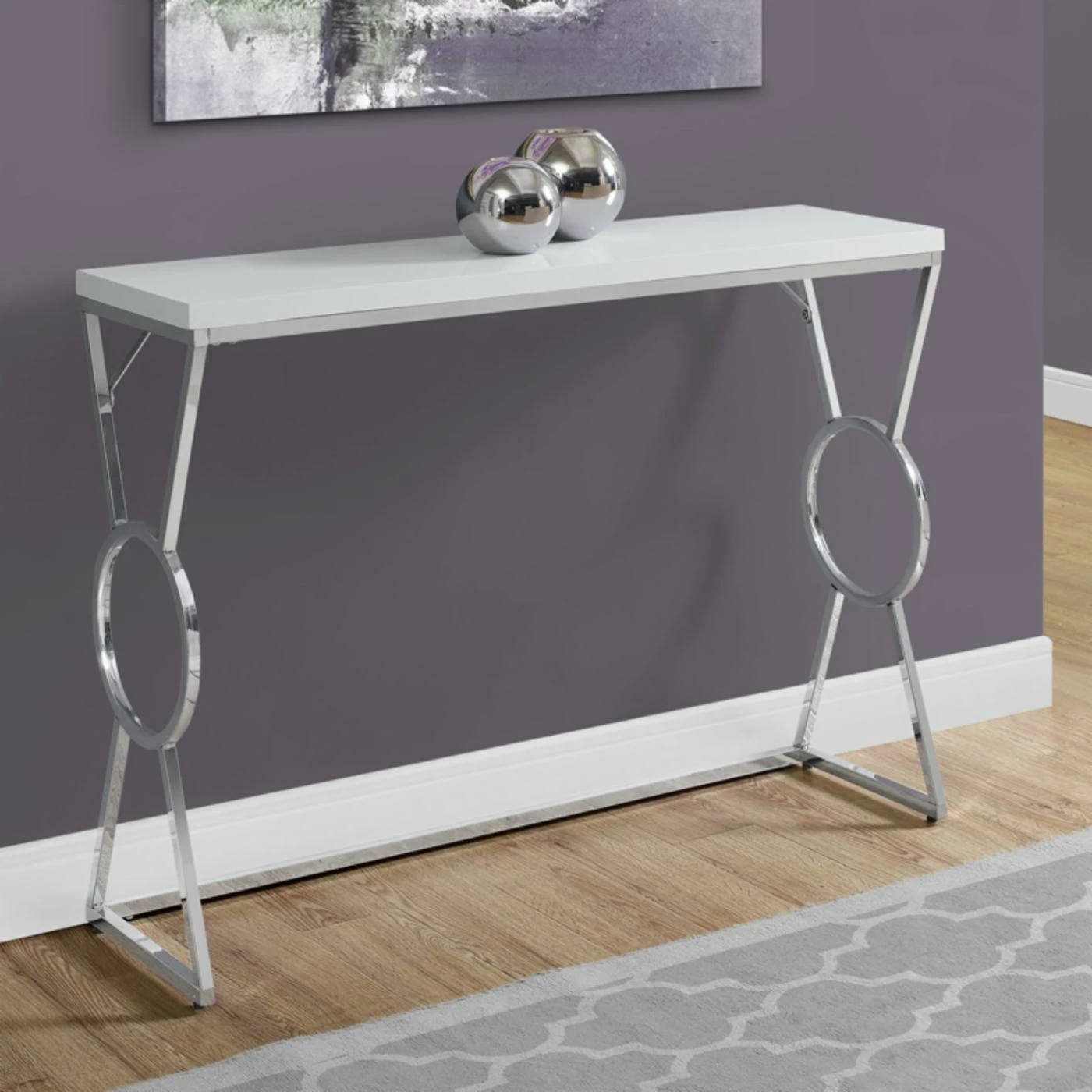 Outlet π Metal Monarch Specialties Rectangular Circle Leg Console Table βοΈ - Image 2