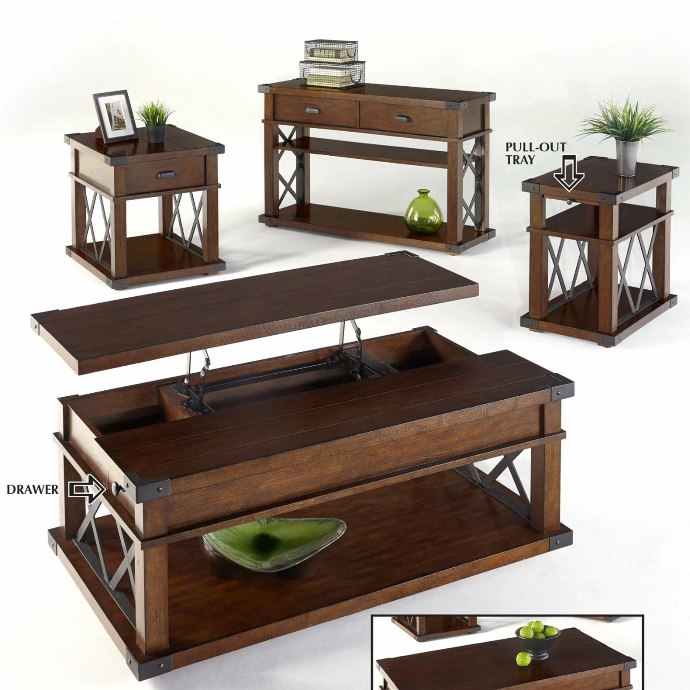 Cheapest ⭐ Wood Progressive Furniture Landmark Console Table ❤️ - Image 2