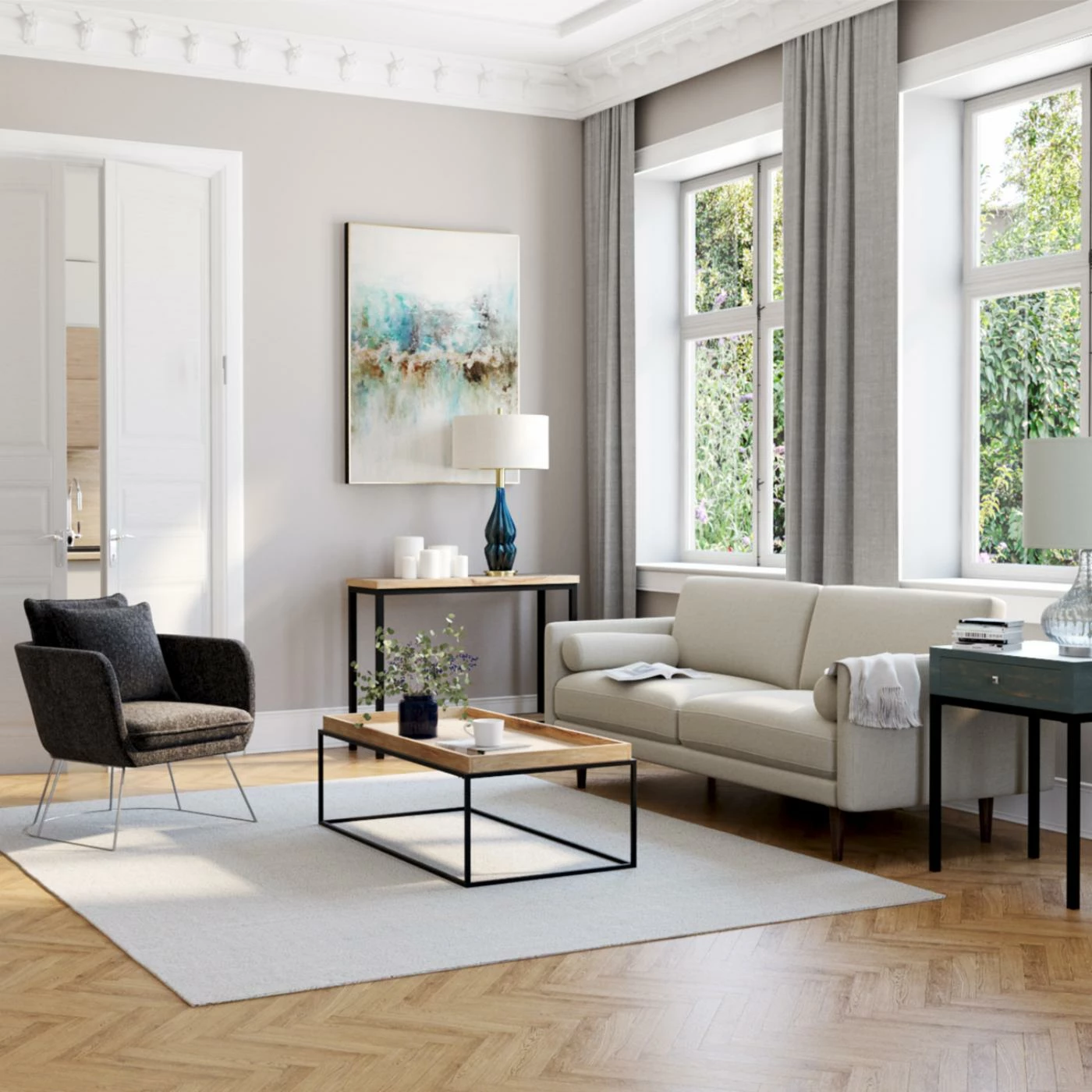 Coupon ✨ Metal HN Home Elwood Modern Farmhouse Console Table ✔️ - Image 2