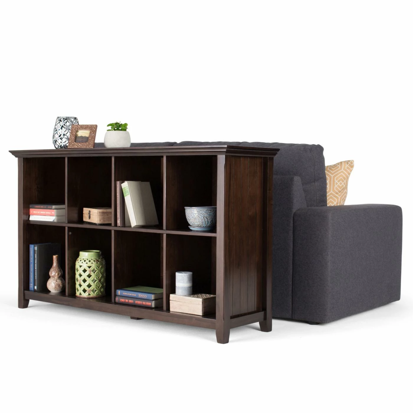 New β€οΈ Brooklyn & Max Brooklyn + Max Brunswick 8 Cube Solid Wood Storage Sofa Table 𧨠- Image 2