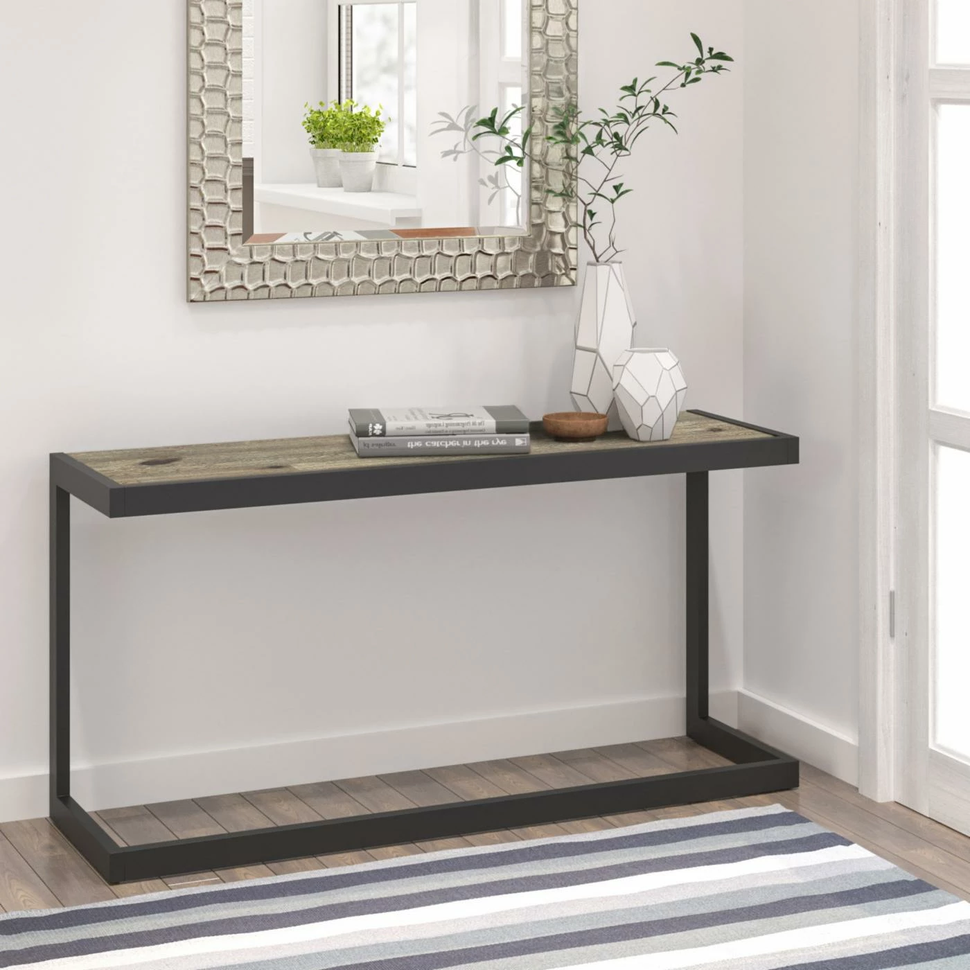 Cheap π HN Home Wesley Modern Farmhouse Solid Acacia Wood And Metal 52 In. Console Sofa Table π - Image 2