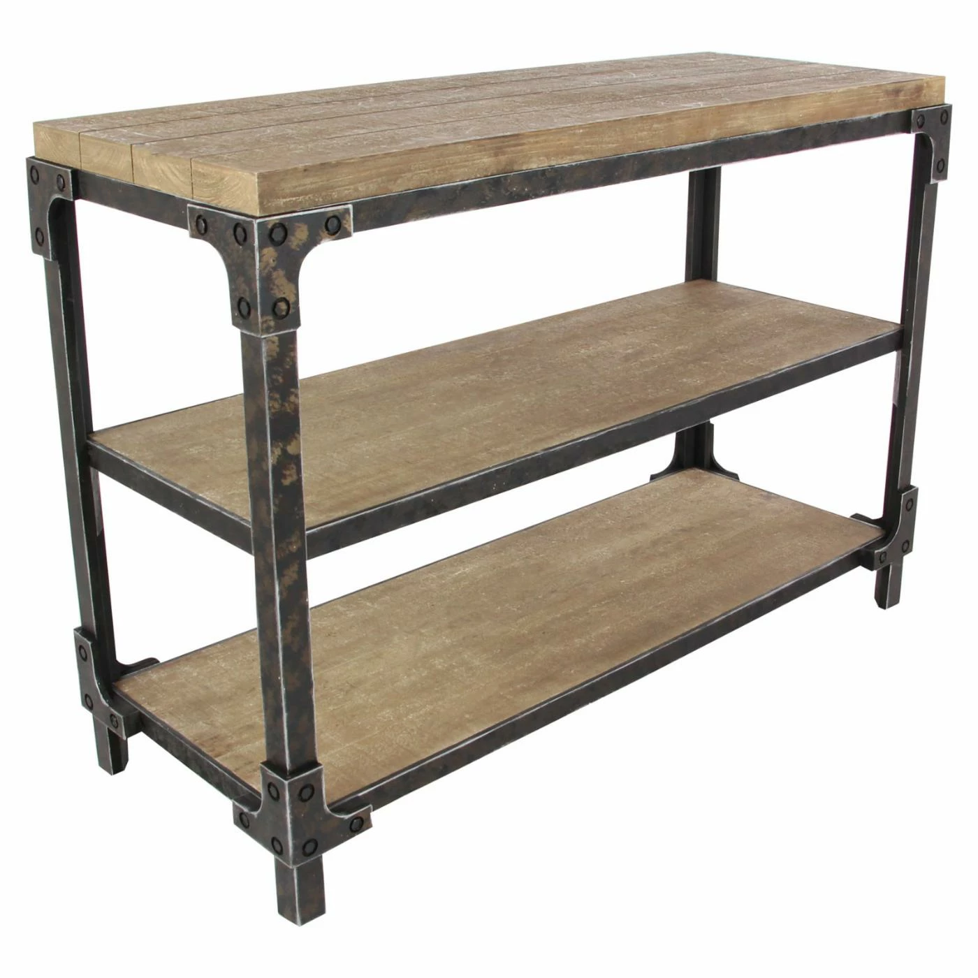 Flash Sale β¨ DecMode Rustic 3 Tier Wooden Console Table π€© - Image 2