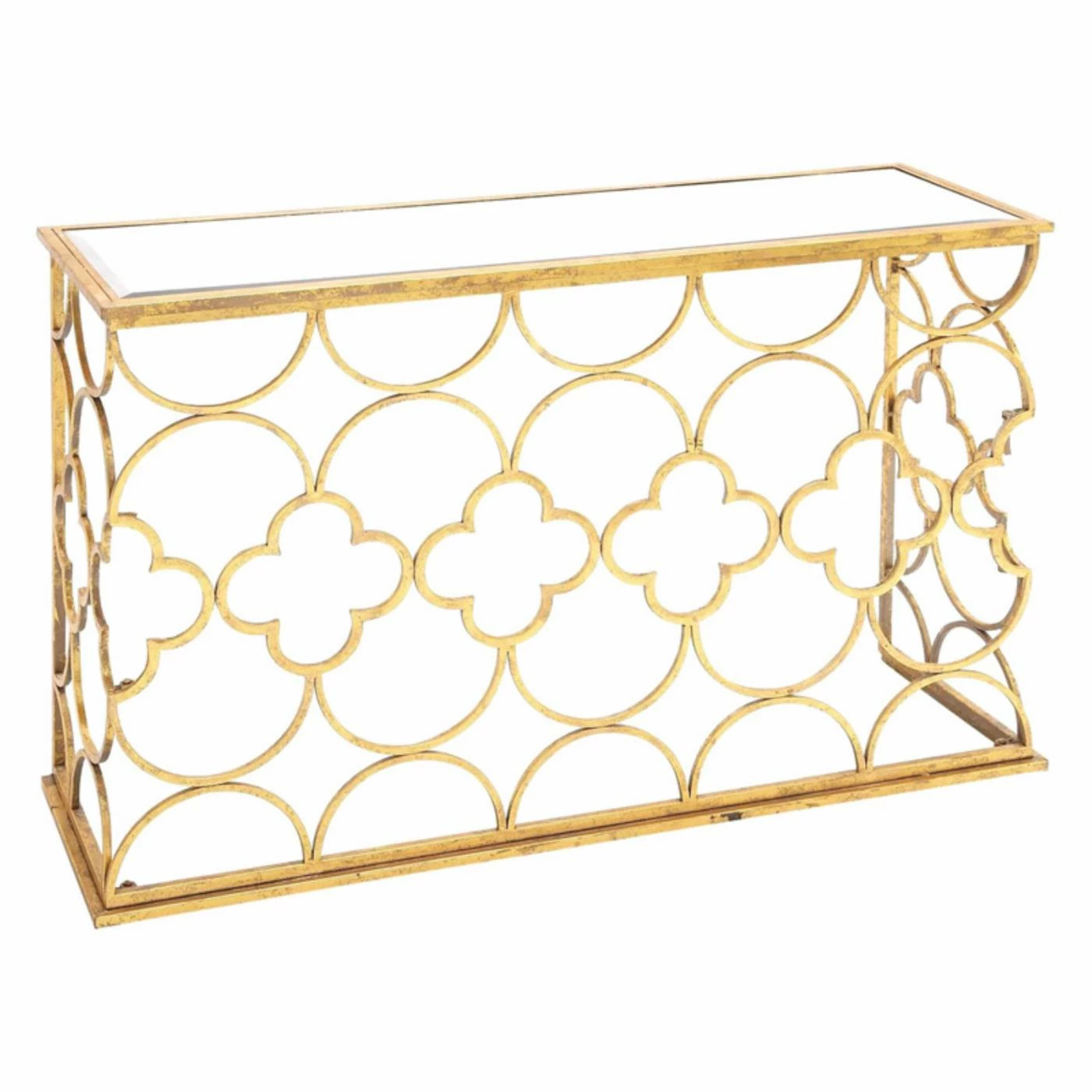 Promo π₯° Metal DecMode Quatrefoil Console Table π€© - Image 2