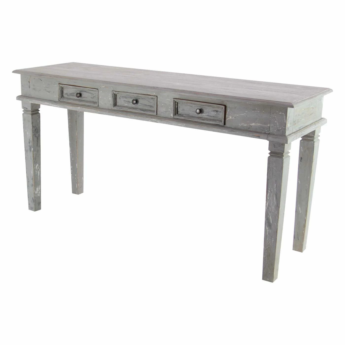 Coupon ๐ DecMode Rustic 3 Drawer Mahogany Wood Console Cabinet ๐งจ - Image 2