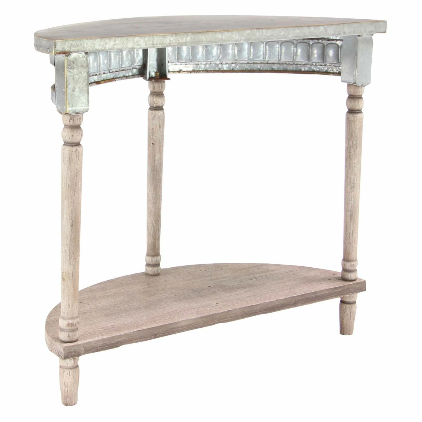 Cheapest π₯° DecMode Traditional Fir Wood And Iron Half-Round Console Table π - Image 2