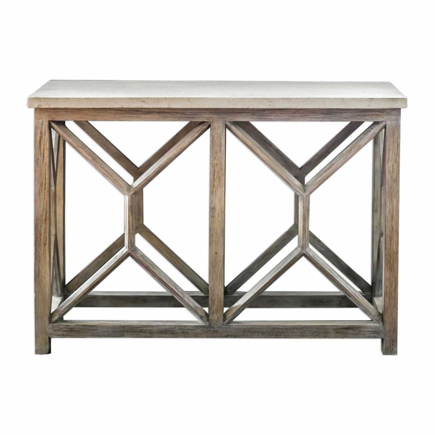 Hot Sale 🔥 Wood Uttermost Catali Ivory Stone Console Table ✨ 2 Hot Sale 🔥 Wood Uttermost Catali Ivory Stone Console Table ✨ - Image 2