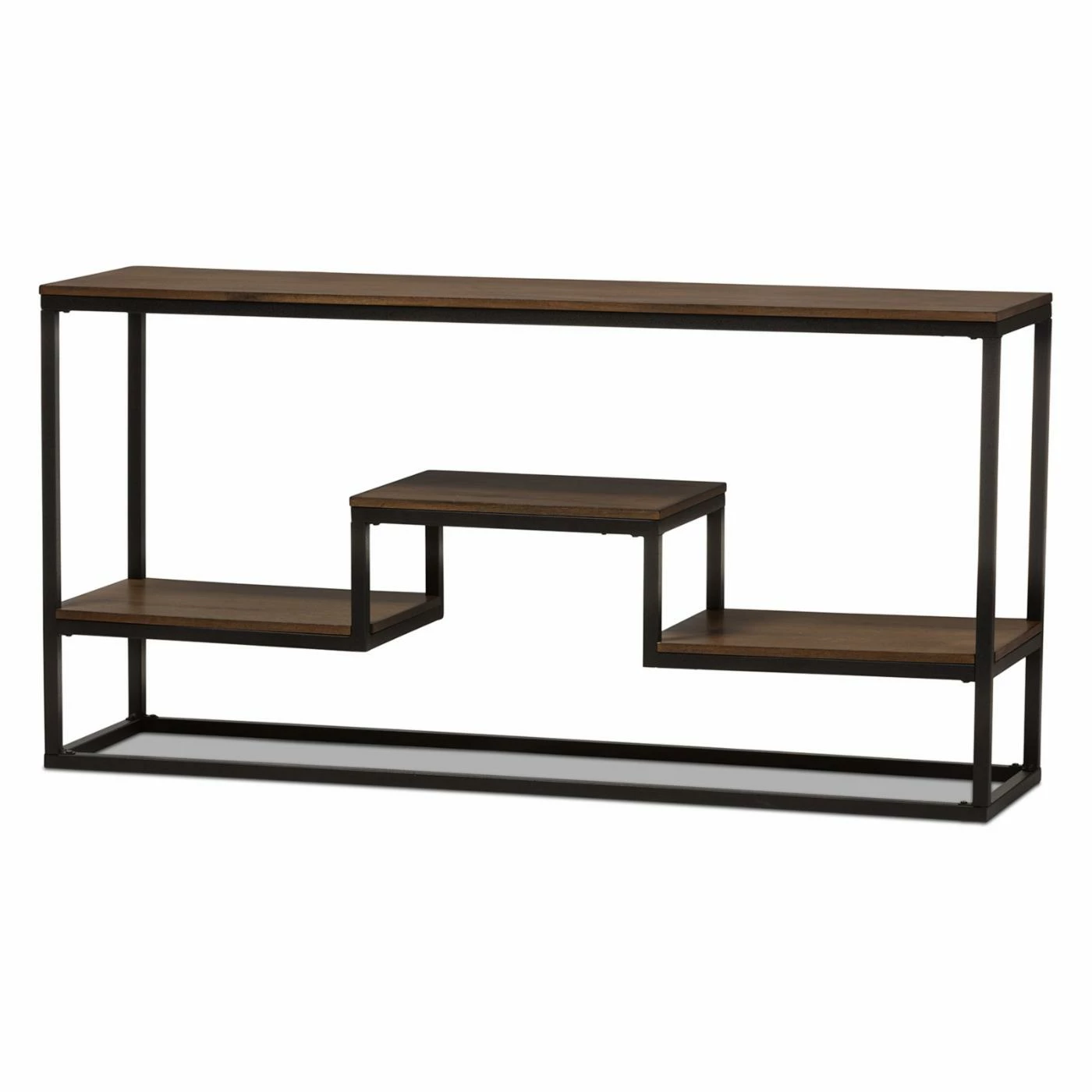 Flash Sale ๐ Baxton Studio Doreen Rustic Antique Black Textured Industrial Metal And Distressed Wood Console Table ๐ 2 Flash Sale ๐ Baxton Studio Doreen Rustic Antique Black Textured Industrial Metal And Distressed Wood Console Table ๐ - Image 2