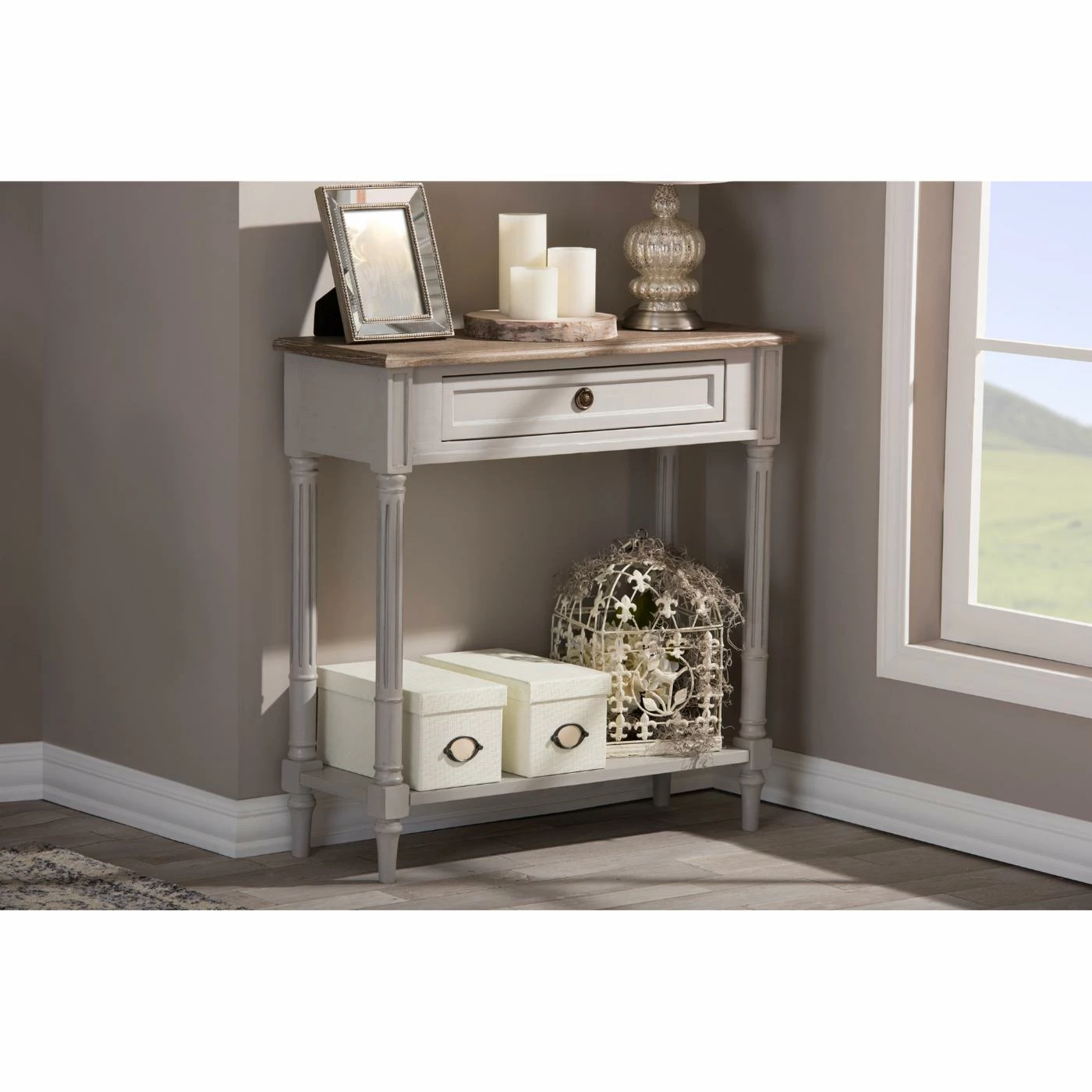 Flash Sale ๐ Wood HN Home Roundhill Coastal Console Table With Drawer ๐ 2 Flash Sale ๐ Wood HN Home Roundhill Coastal Console Table With Drawer ๐ - Image 2