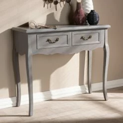 Alternative view of Flash Sale ⌛ Wood Baxton Studio Capucine French Country Cottage 2 Drawer Console Table 🧨
