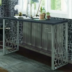 Flash Sale ✨ Metal Armen Living Skyline Rectangular Console Table 🛒