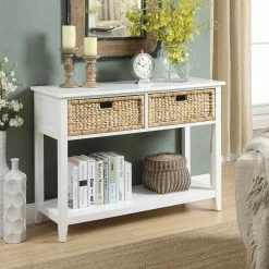 Cheapest 😉 Wood Acme Furniture Flavius Console Table 🔔