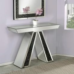 Buy 😍 Glass Acme Furniture Noor 43 In. Mirrored Console Table 🥰