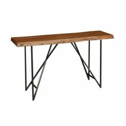 Outlet ⌛ Metal Alpine Furniture Live Edge Console Table 🥰