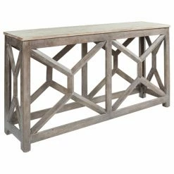 Brand new 🔥 Wood Signature Design By Ashley Lanzburg Weathered Console Table 😉