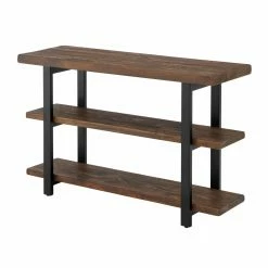 Cheapest 🥰 Alaterre Furniture Pomona Metal And Wood Media/Console Table - Rustic Natural 🎁