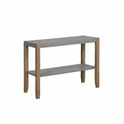 Flash Sale 💯 Alaterre Furniture Newport Faux Concrete And Wood Sofa/TV Console Table With Shelf 🎉