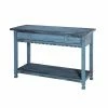 New 🥰 Wood Alaterre Furniture Country Cottage Media/Console Table - Blue Antique 🌟