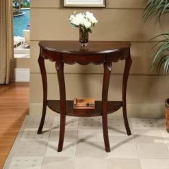 Top 10 🎁 Wood All Things Cedar Half Moon Console Table With Shelf 👍
