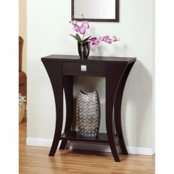 Best Sale 🎁 Wood Benzara Stylish Console Table With 1 Drawer 😀