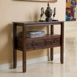 New 💯 Best Selling Home Wood Grant Acacia Console Table ⭐