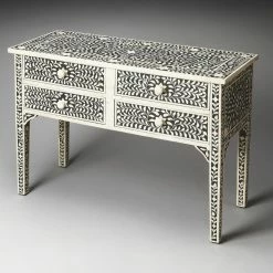 Coupon 🤩 Butler Specialty Wood Butler Vivienne Black Bone Inlay Console Table - Heritage 🌟