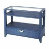 Cheapest 🌟 Wood Butler Specialty Amelle Blue Raffia Console Table 🔔