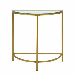 Wholesale 👍 Carolina Chair & Table Co. Metal Carolina Chair & Table Co. Fenice Half Round Console Table 😉