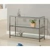 Coupon 👍 Metal Coaster Furniture Glass Top Console Table With 2 Glass Shelves 🎉