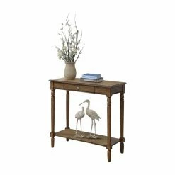 Deals 🌟 Wood Convenience Concepts French Country Hall Table With Drawer And Shelf 😉