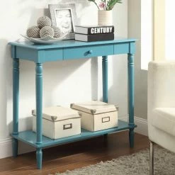 Best Pirce 👏 Wood Convenience Concepts French Country Hall Table With Drawer ✔️
