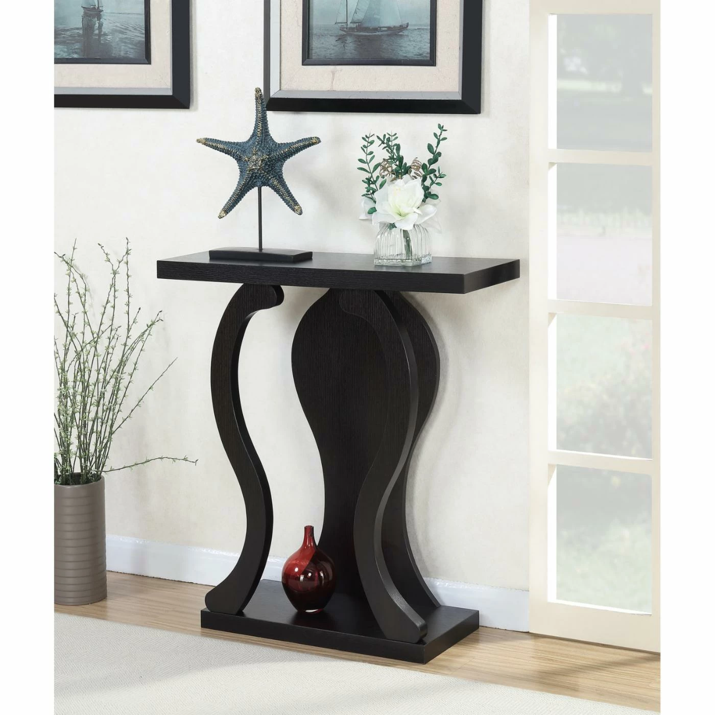New 🎁 Wood Convenience Concepts Newport Terry B Console Table 💯 1 New 🎁 Wood Convenience Concepts Newport Terry B Console Table 💯