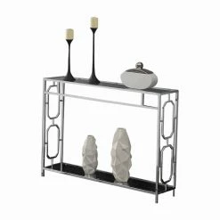 Best deal ✔️ Metal Convenience Concepts Omega Chrome Console Table ⌛
