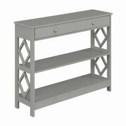 Budget 🎁 Wood Convenience Concepts Diamond 1 Drawer Console Table 👍