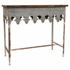 Best Pirce 🌟 3R Studios Metal Console Table With Wood Top ✨