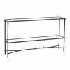 Best Sale ❤️ Metal Creative Co-Op Libertine Glass And Iron Console Table - Black 🎁