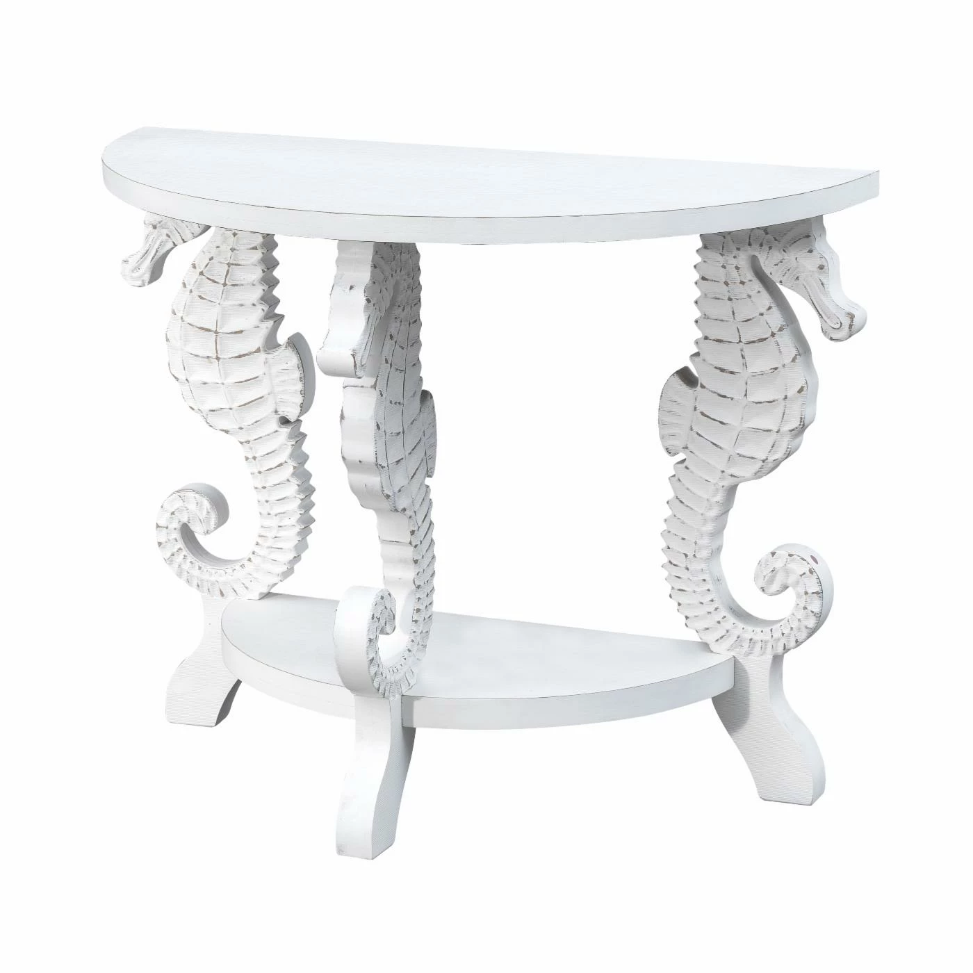 Buy ๐ Wood Coast To Coast Wonders Of The Sea Demilune Console Table โ