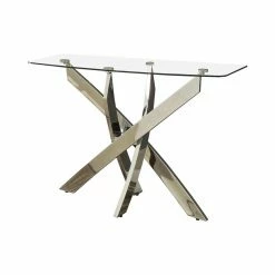 Top 10 ✔️ Metal Furniture Of America Myron Contemporary Style Chrome Base Sofa Table 💯