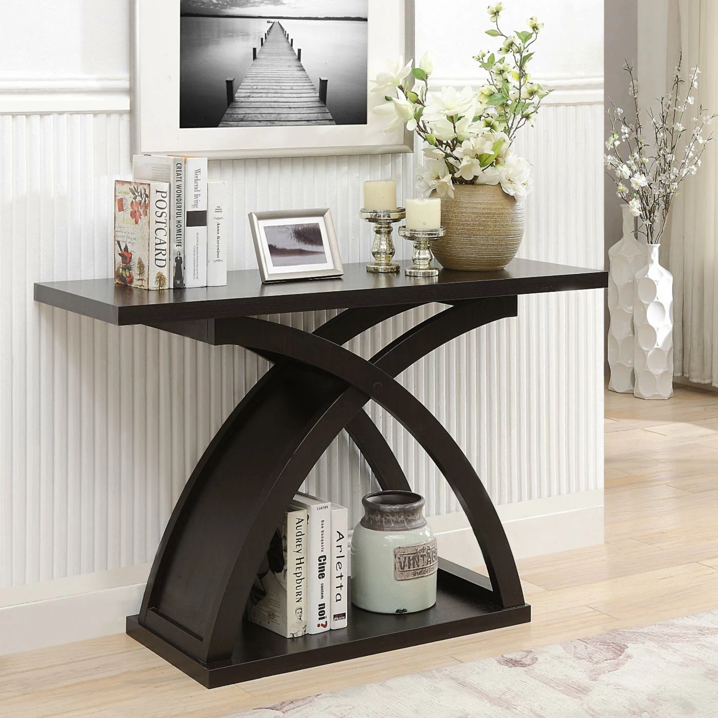 Best Sale ๐ Wood Furniture Of America Leonard Sofa Console Table โจ