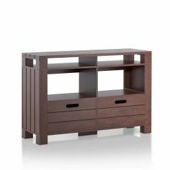 Best Sale 🛒 Wood Furniture Of America Briet Rustic Storage Console Table 🎁