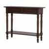 Promo ❤️ Furniture Of America Valor Wood 2 Drawer Console Table 🤩
