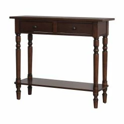Promo ❤️ Furniture Of America Valor Wood 2 Drawer Console Table 🤩